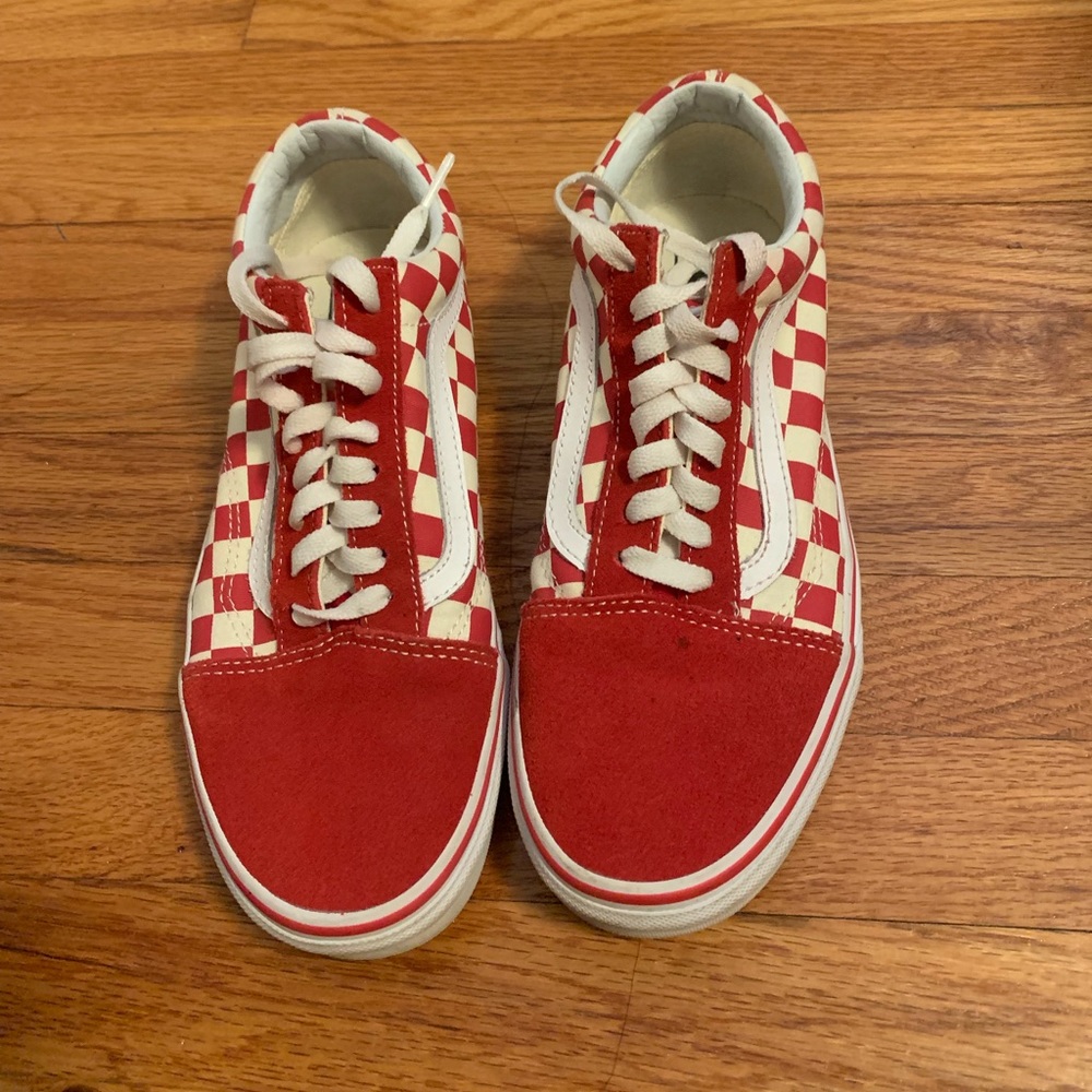 Red checkered vans